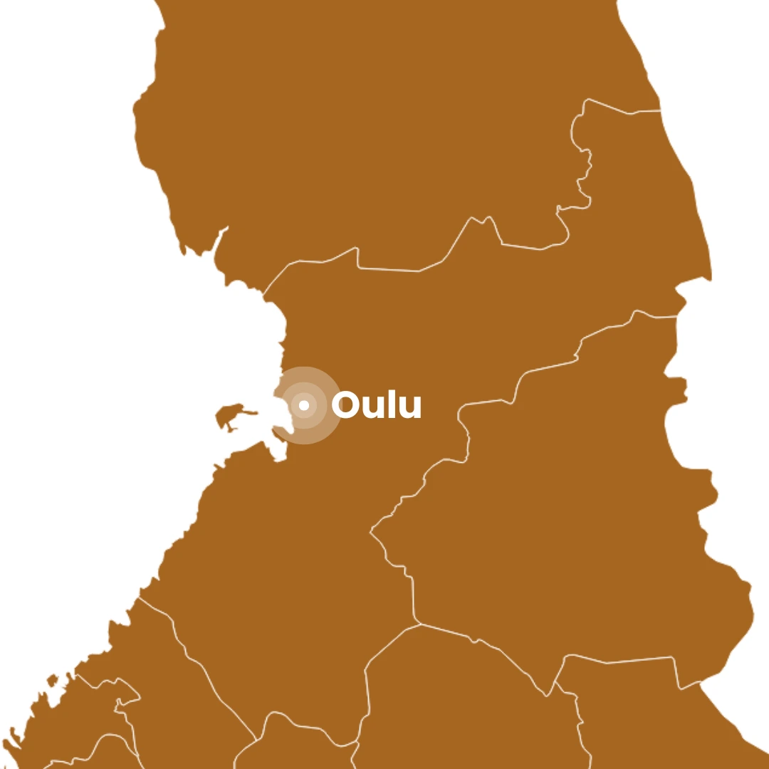 Oulu sijainti kartalla
